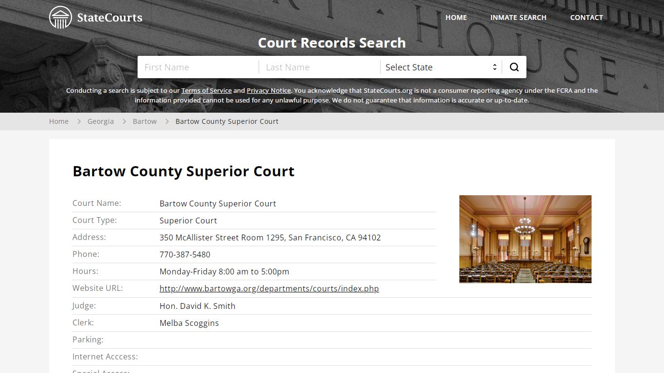 Bartow County Superior Court, Bartow County, GA - StateCourts